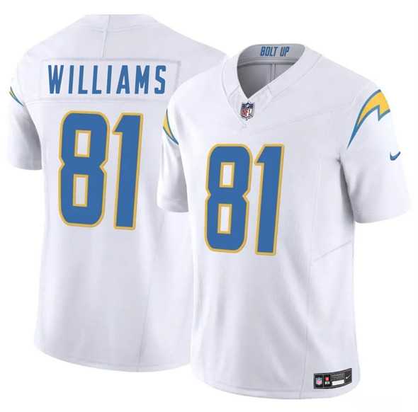 Men & Women & Youth Los Angeles Chargers #81 Mike Williams White 2025 F.U.S.E. Vapor Limited Stitched Jersey